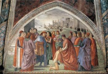 多梅尼科 基爾蘭達約 St Francis cycle, Renunciation of Worldly Goods 多梅尼科 基爾蘭達約 St Francis cycle, Renunciation of Worldly Goods